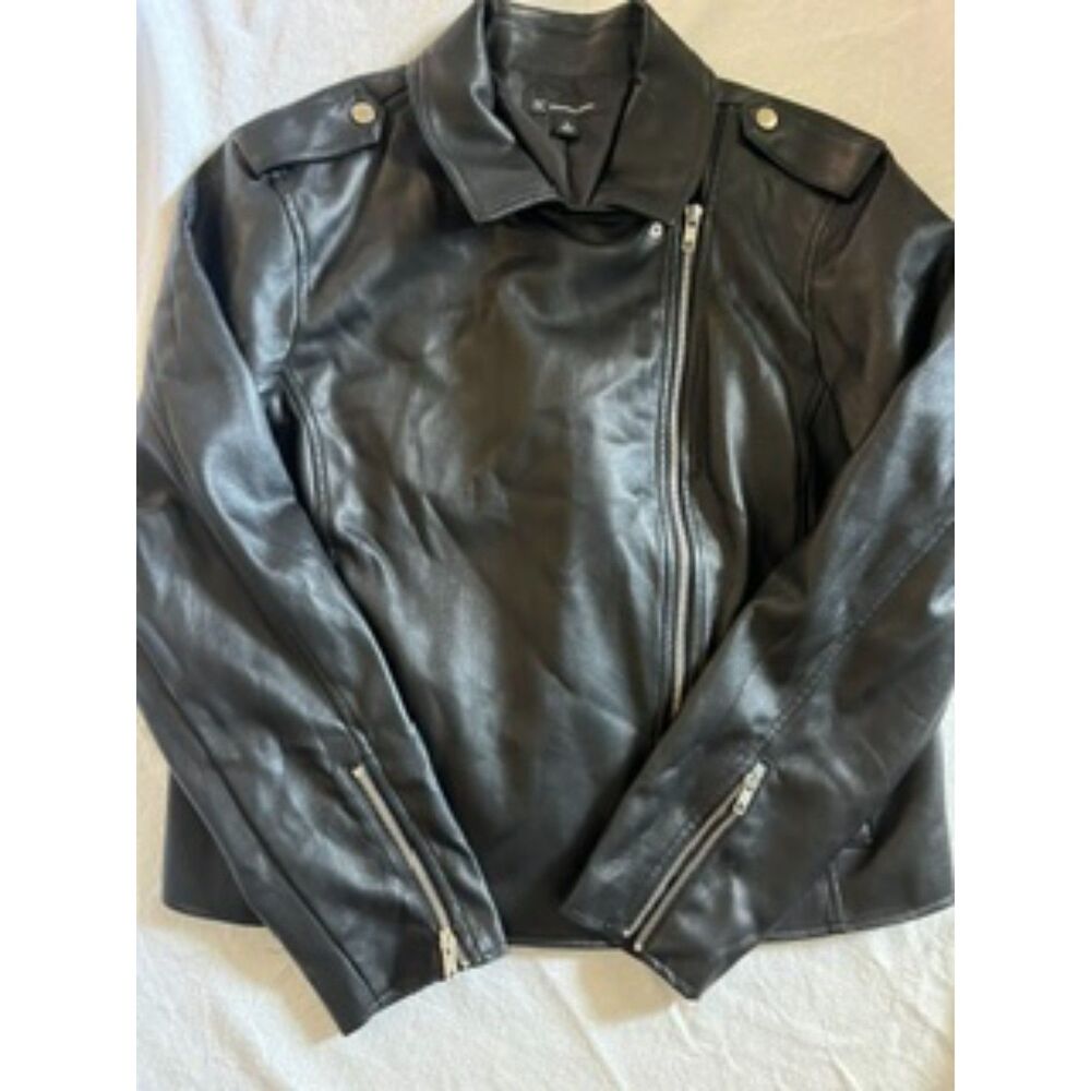 INC - Women's Faux-Leather Moto Jacket